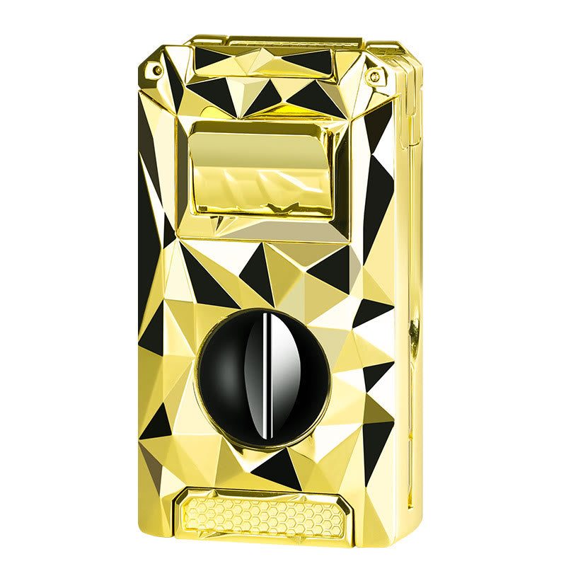 Coupe-cigare multifonction 5 en 1, briquet au butane rechargeable en diamant