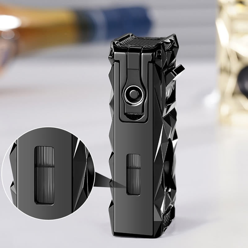 Coupe-cigare multifonction 5 en 1, briquet au butane rechargeable en diamant