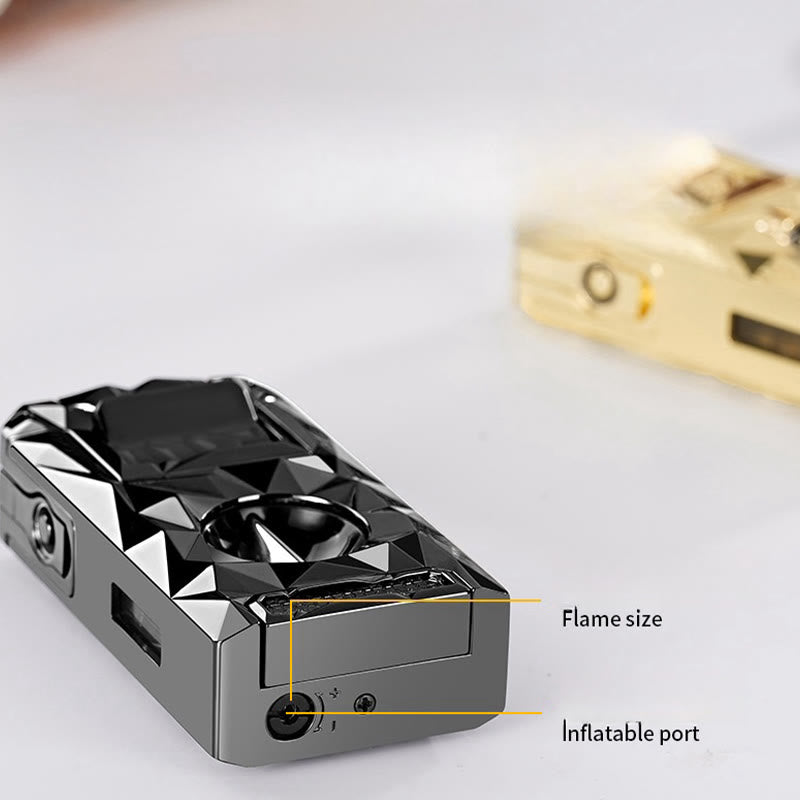 Coupe-cigare multifonction 5 en 1, briquet au butane rechargeable en diamant