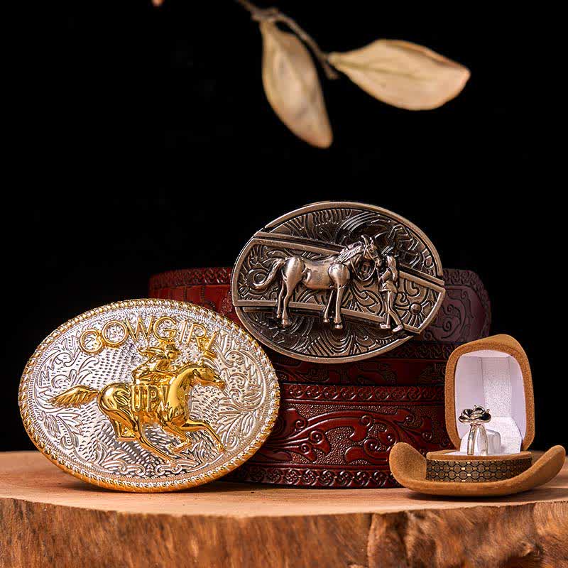Ensemble de boucles de ceinture à couteau caché style cowgirl western à faire soi-même, avec anneau torsadé en forme de rose
