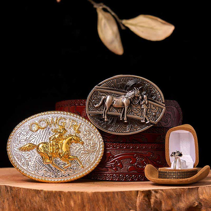 Ensemble de boucles de ceinture à couteau caché style cowgirl western à faire soi-même, avec anneau torsadé en forme de rose