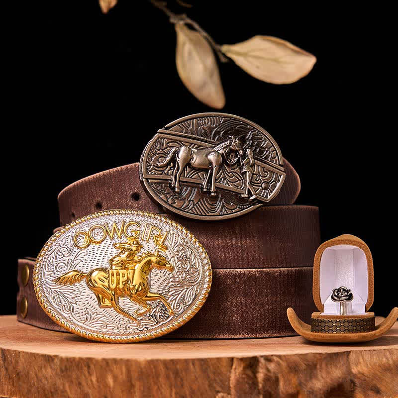 Ensemble de boucles de ceinture à couteau caché style cowgirl western à faire soi-même, avec anneau torsadé en forme de rose