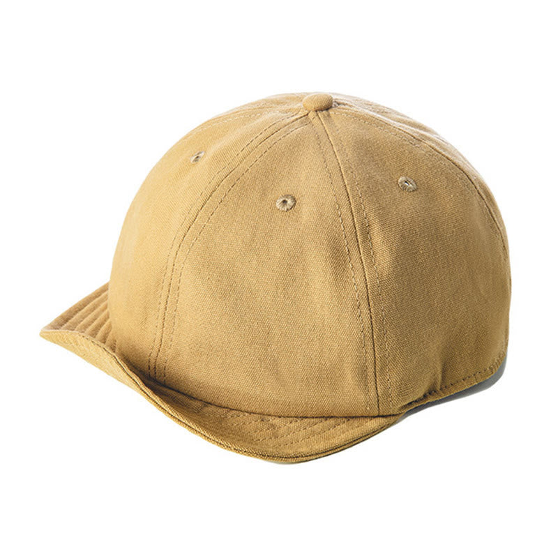 Casquette béret octogonale en denim décontractée à bord court pour hommes - Kaki - Réglable (environ 22"-23 1/4") - image 7