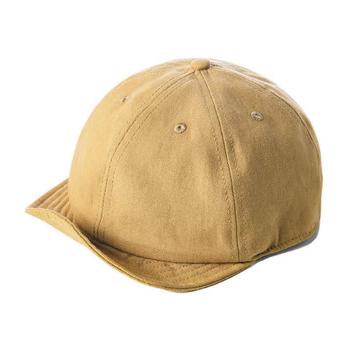Casquette béret octogonale en denim décontractée à bord court pour hommes - Kaki - Réglable (environ 22"-23 1/4") - image 7