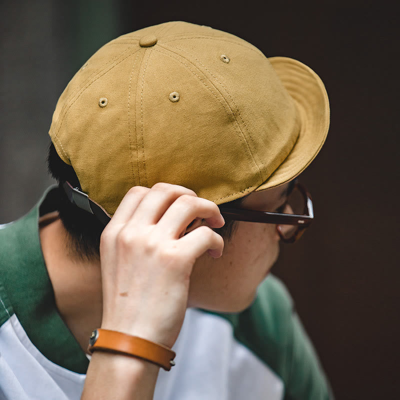 Casquette béret octogonale en denim décontractée à bord court pour hommes - image 8