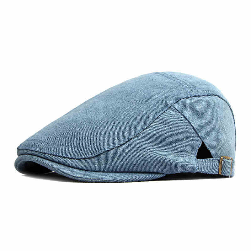 Casquette béret de golf ajustable en denim classique