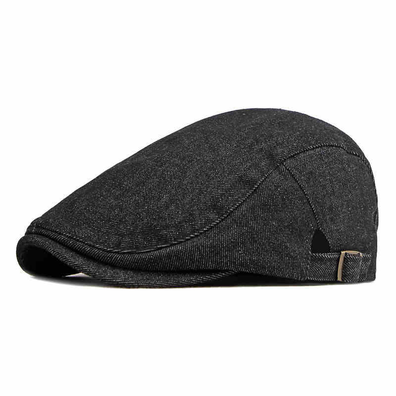 Casquette béret de golf ajustable en denim classique
