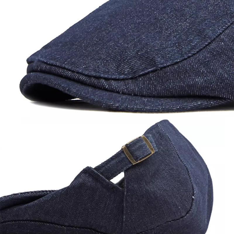 Casquette béret de golf ajustable en denim classique