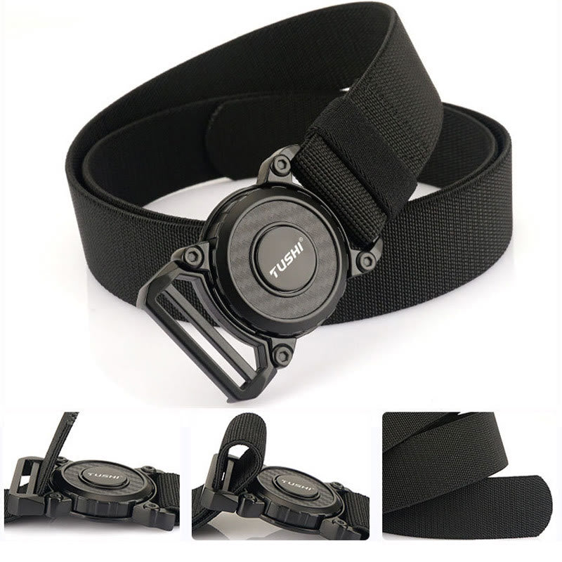 Ceinture tactique pour homme, élastique à boucle ronde et à dégagement rapide