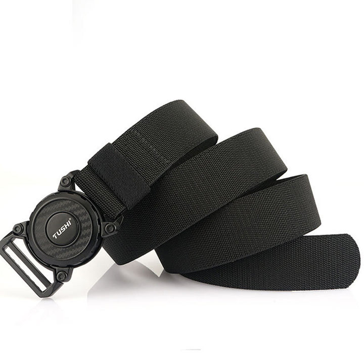 Ceinture tactique pour homme, élastique à boucle ronde et à dégagement rapide