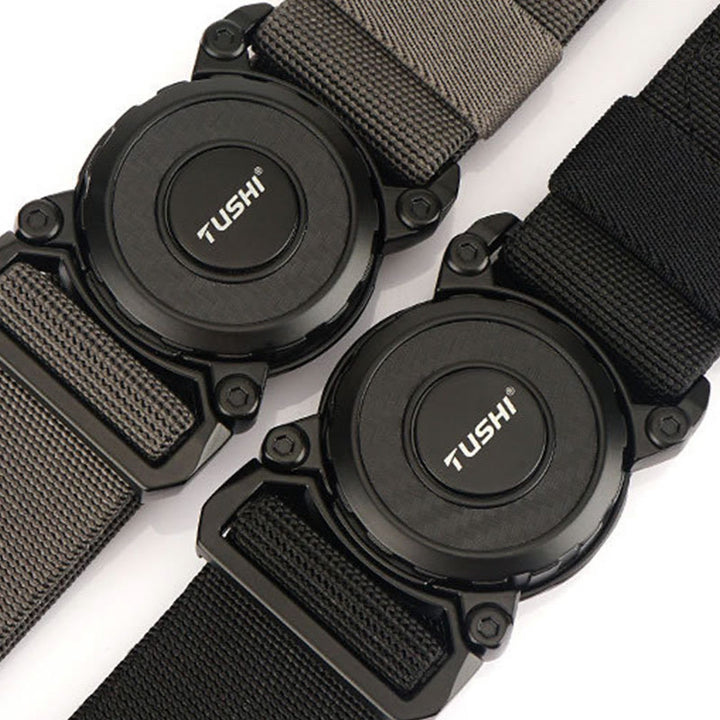 Ceinture tactique pour homme, élastique à boucle ronde et à dégagement rapide
