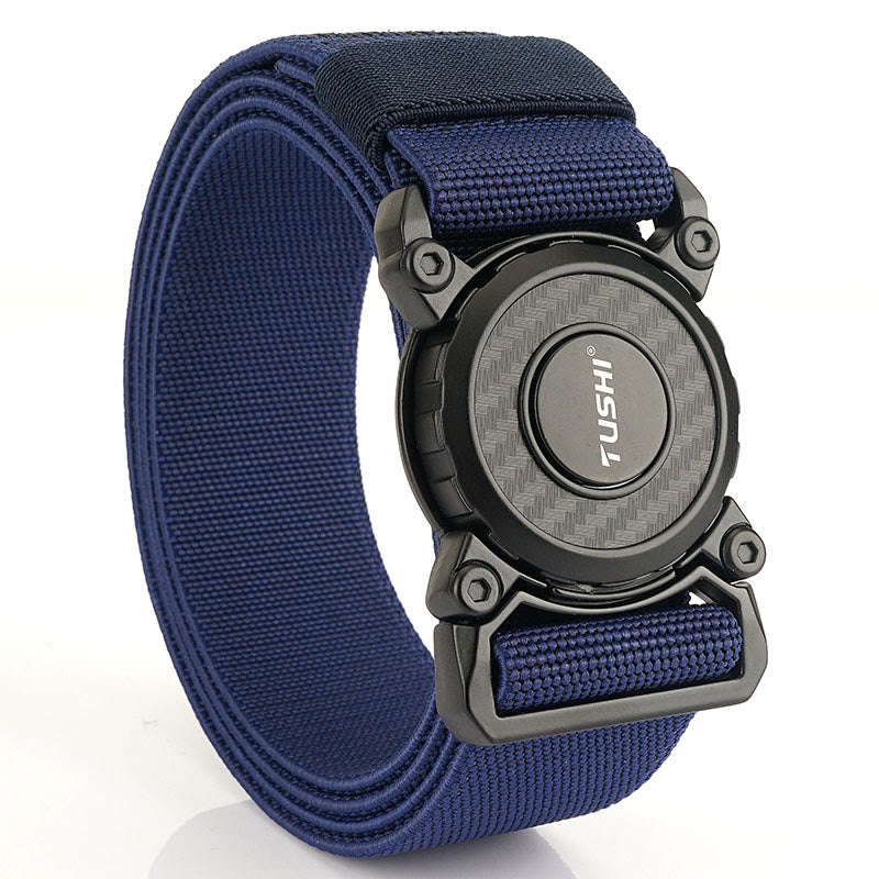 Ceinture tactique pour homme, élastique à boucle ronde et à dégagement rapide