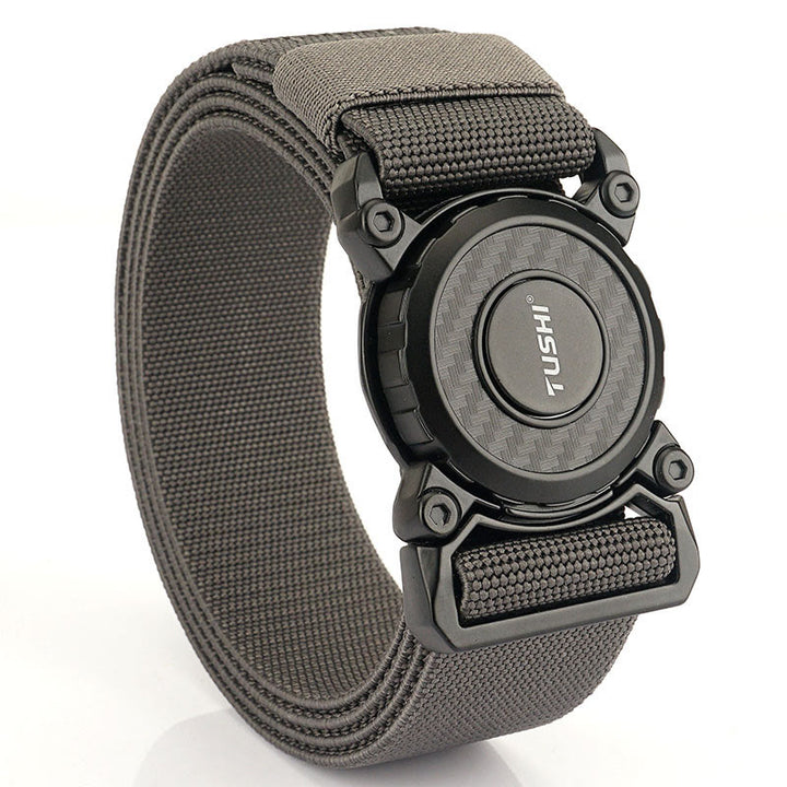 Ceinture tactique pour homme, élastique à boucle ronde et à dégagement rapide