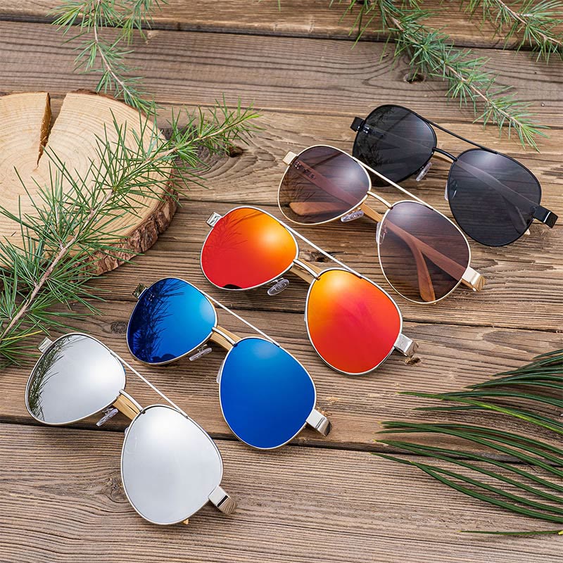 Étui en bois avec nom personnalisé pour lunettes de soleil d'extérieur