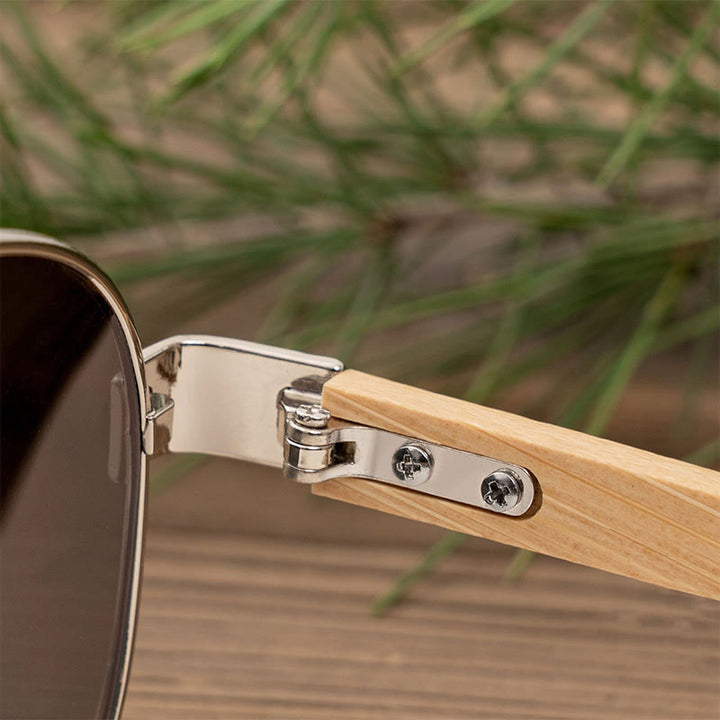 Étui en bois avec nom personnalisé pour lunettes de soleil d'extérieur