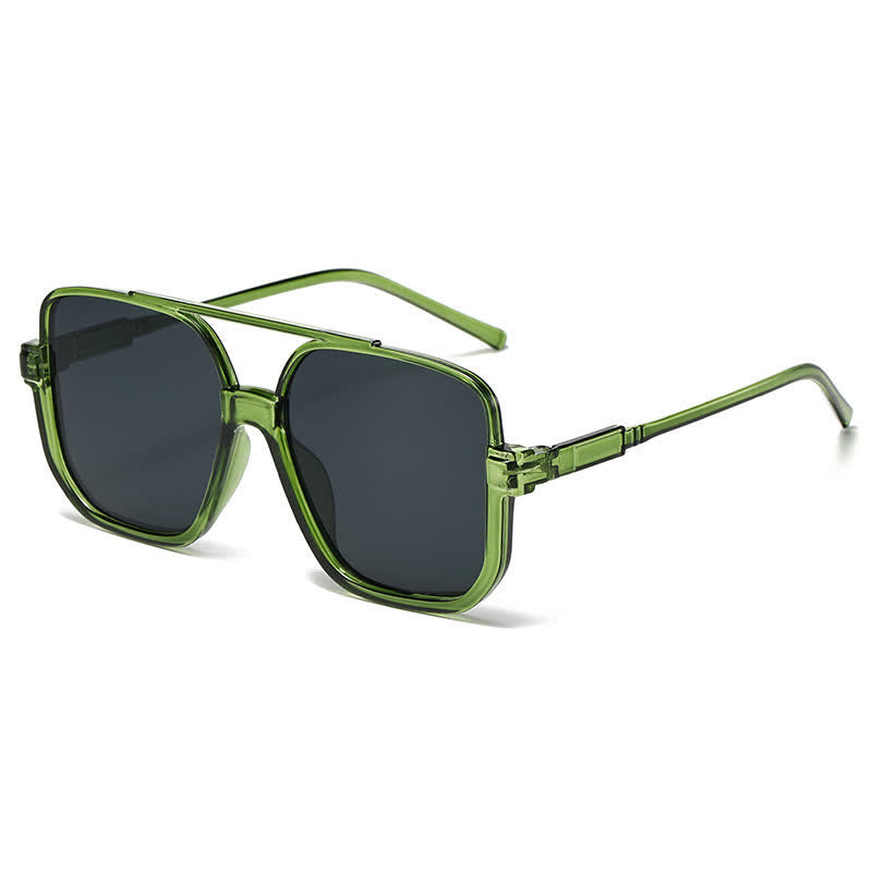 Lunettes de soleil à monture carrée surdimensionnée