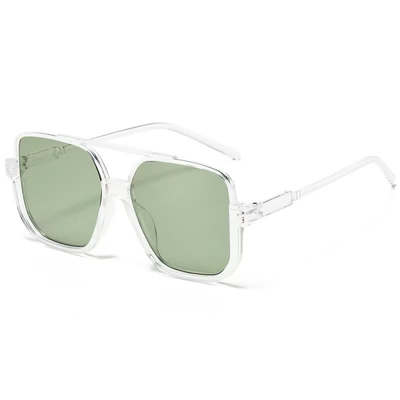 Lunettes de soleil à monture carrée surdimensionnée