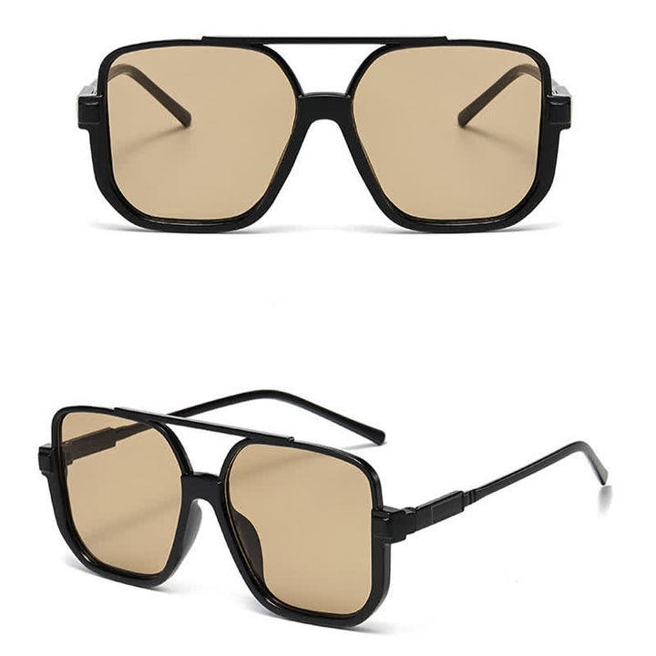 Lunettes de soleil à monture carrée surdimensionnée