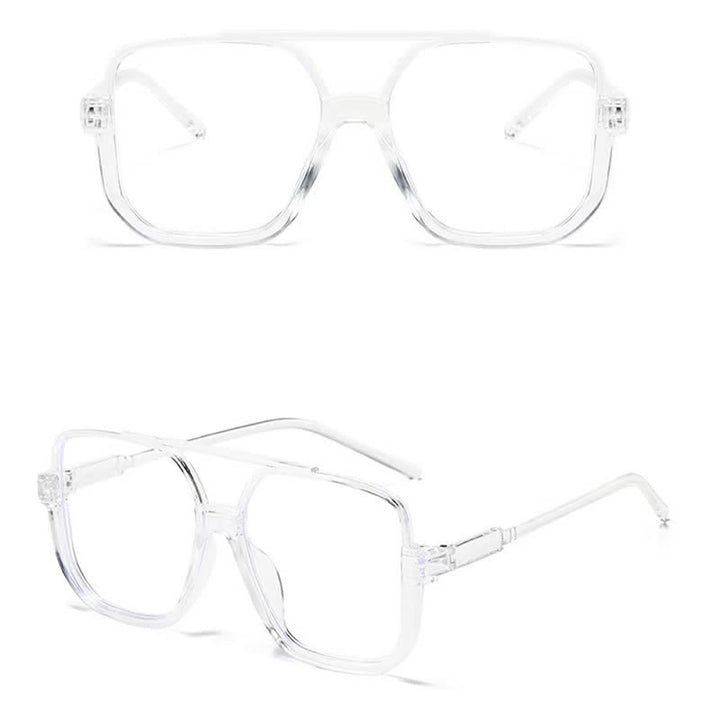 Lunettes de soleil à monture carrée surdimensionnée