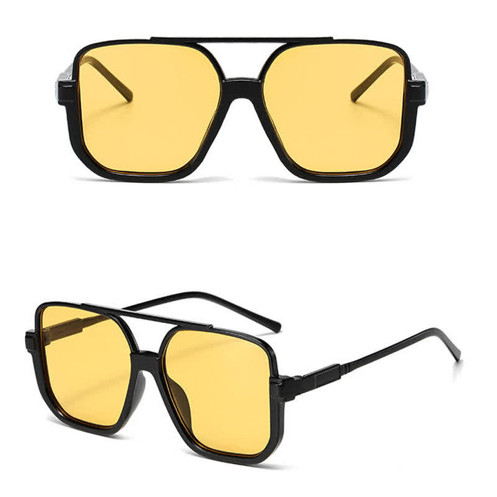 Lunettes de soleil à monture carrée surdimensionnée