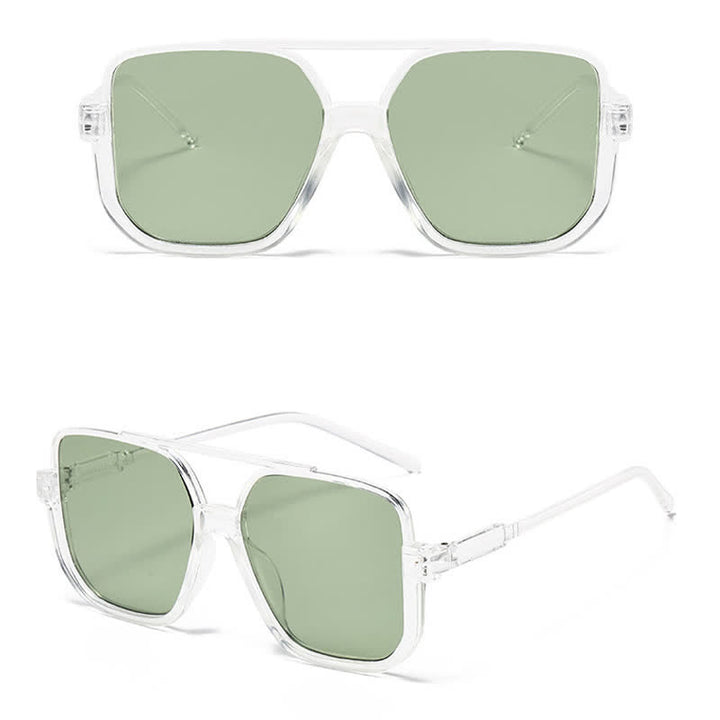Lunettes de soleil à monture carrée surdimensionnée