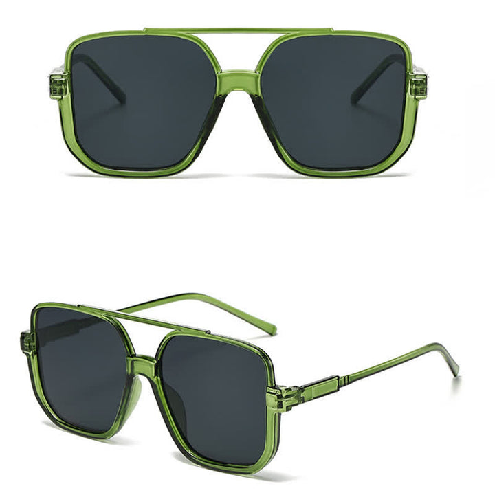 Lunettes de soleil à monture carrée surdimensionnée