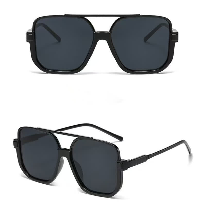 Lunettes de soleil à monture carrée surdimensionnée