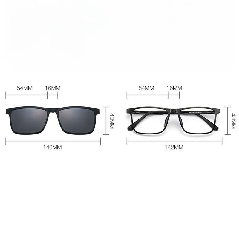 Lot de 3 montures de lunettes de soleil magnétiques à clipser