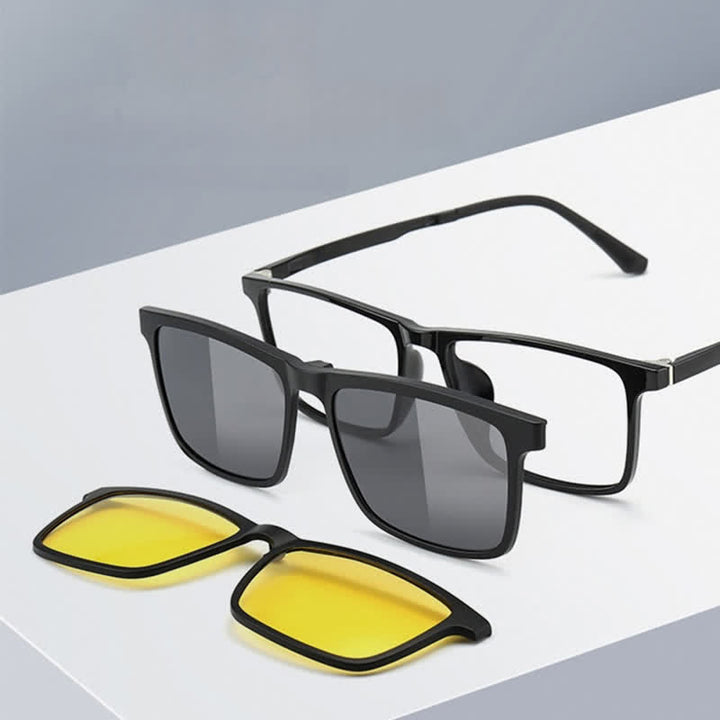 Lot de 3 montures de lunettes de soleil magnétiques à clipser