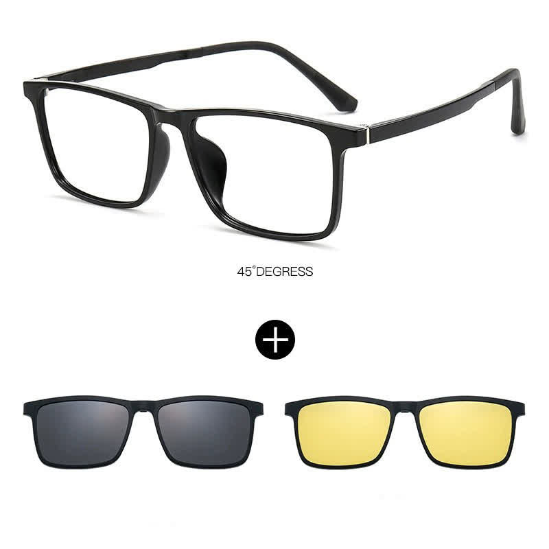 Lot de 3 montures de lunettes de soleil magnétiques à clipser