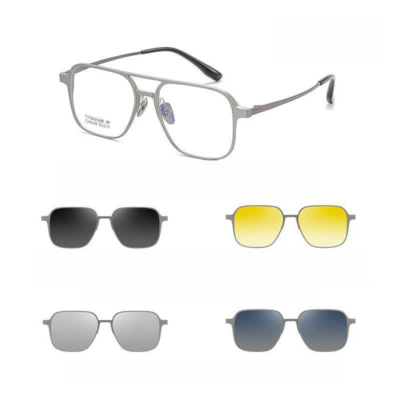 Lot de 5 verres polarisés magnétiques et montures de lunettes de soleil