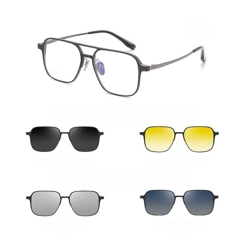 Lot de 5 verres polarisés magnétiques et montures de lunettes de soleil