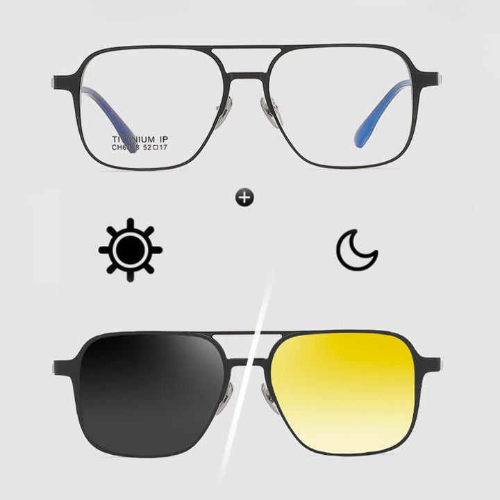 Lot de 5 verres polarisés magnétiques et montures de lunettes de soleil