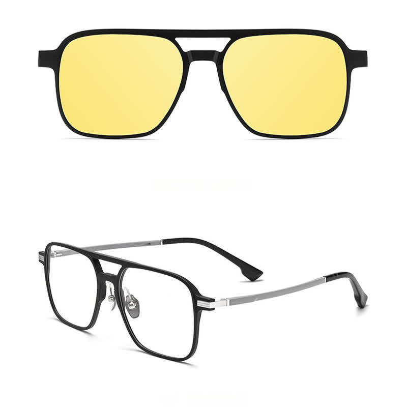 Lot de 3 montures de lunettes de soleil magnétiques créatives à clipser