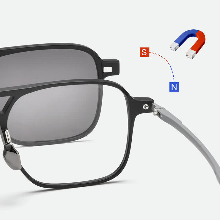 Lot de 3 montures de lunettes de soleil magnétiques créatives à clipser