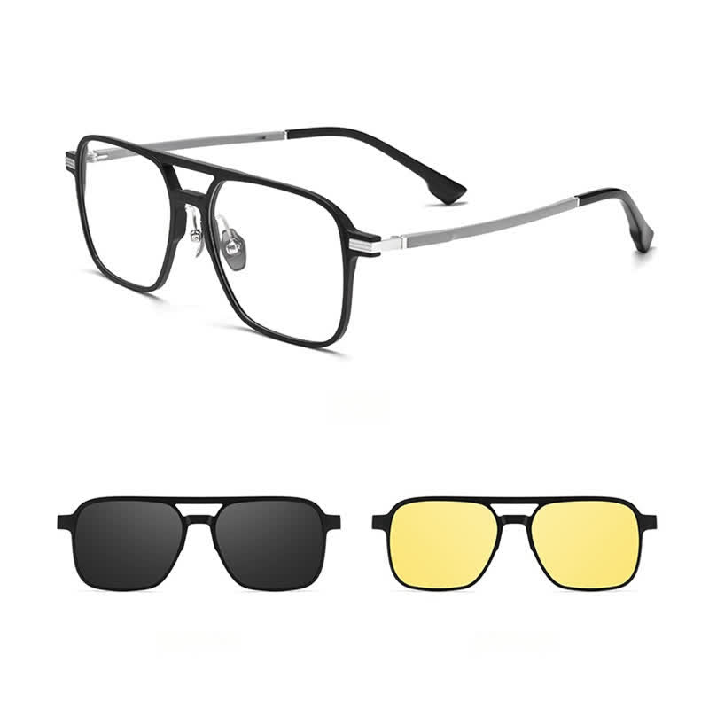 Lot de 3 montures de lunettes de soleil magnétiques créatives à clipser
