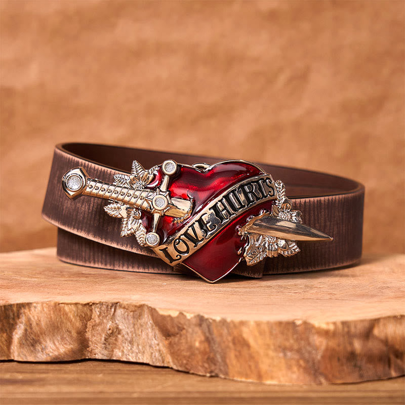 Une épée dans le cœur DIY Ceinture en cuir à boucle western