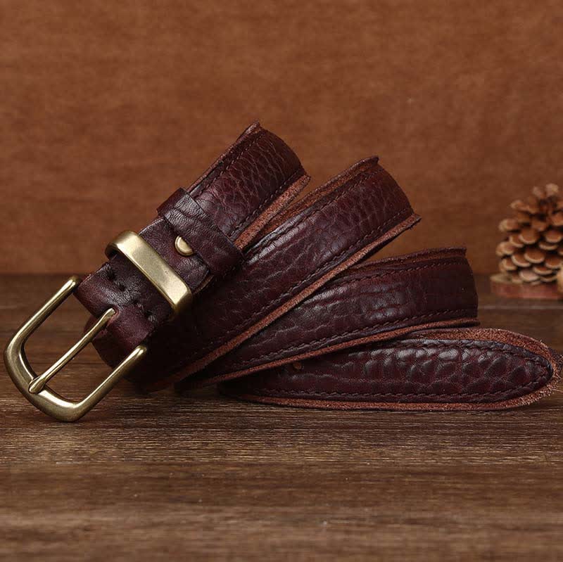 Cuir BVelt vintage détaillé à texture rugueuse et ondulations d'eau