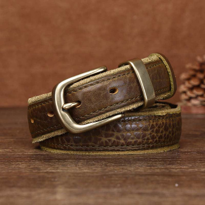 Cuir BVelt vintage détaillé à texture rugueuse et ondulations d'eau