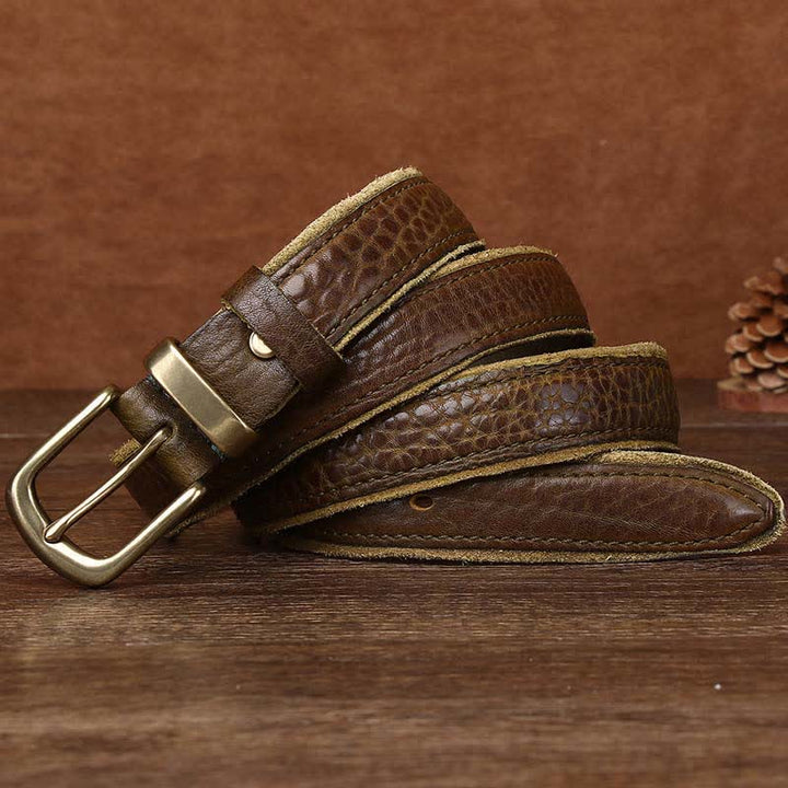 Cuir BVelt vintage détaillé à texture rugueuse et ondulations d'eau