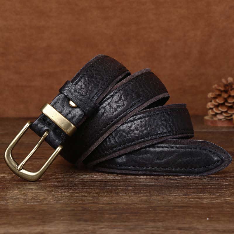 Cuir BVelt vintage détaillé à texture rugueuse et ondulations d'eau