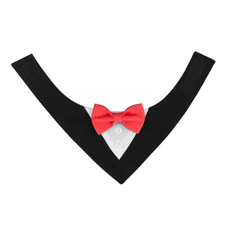 Bandana smoking pour chien avec noeud papillon