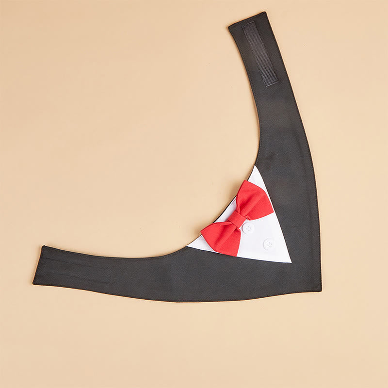 Bandana smoking pour chien avec noeud papillon