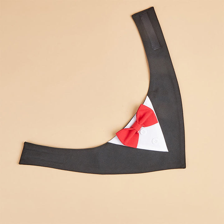 Bandana smoking pour chien avec noeud papillon