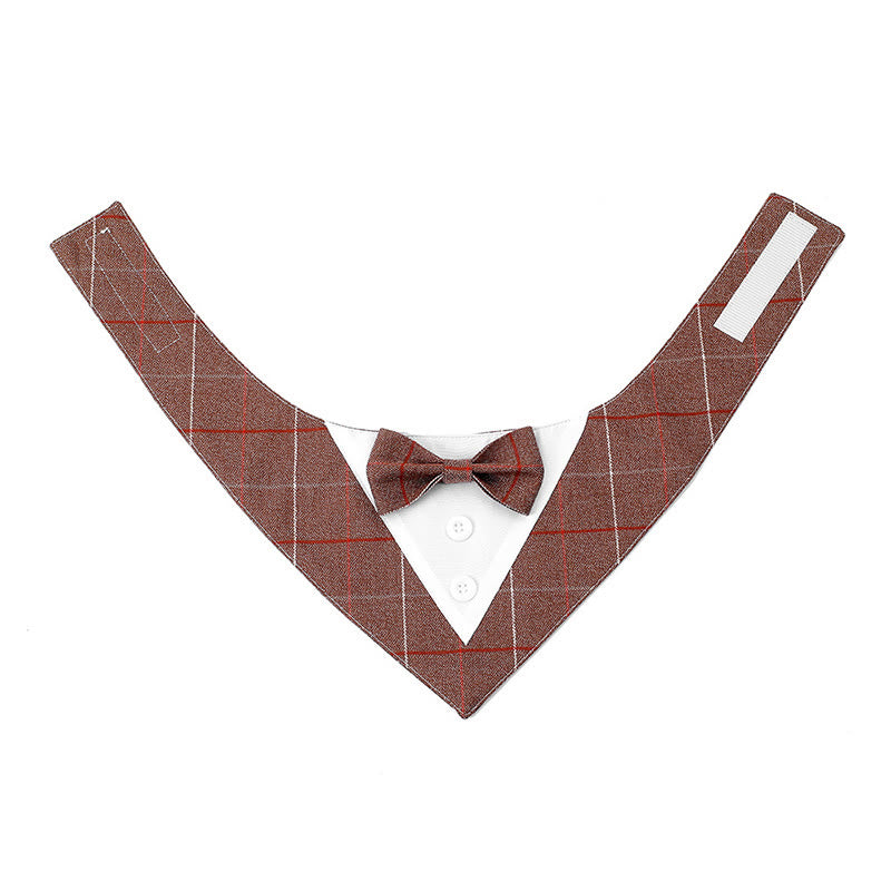 Bandana smoking pour chien avec noeud papillon