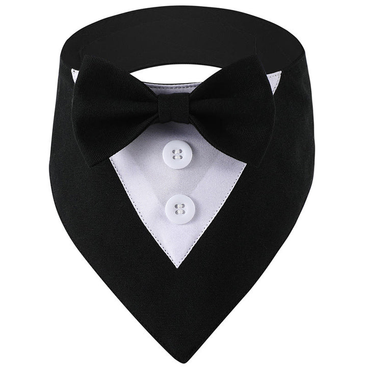 Bandana smoking pour chien avec noeud papillon