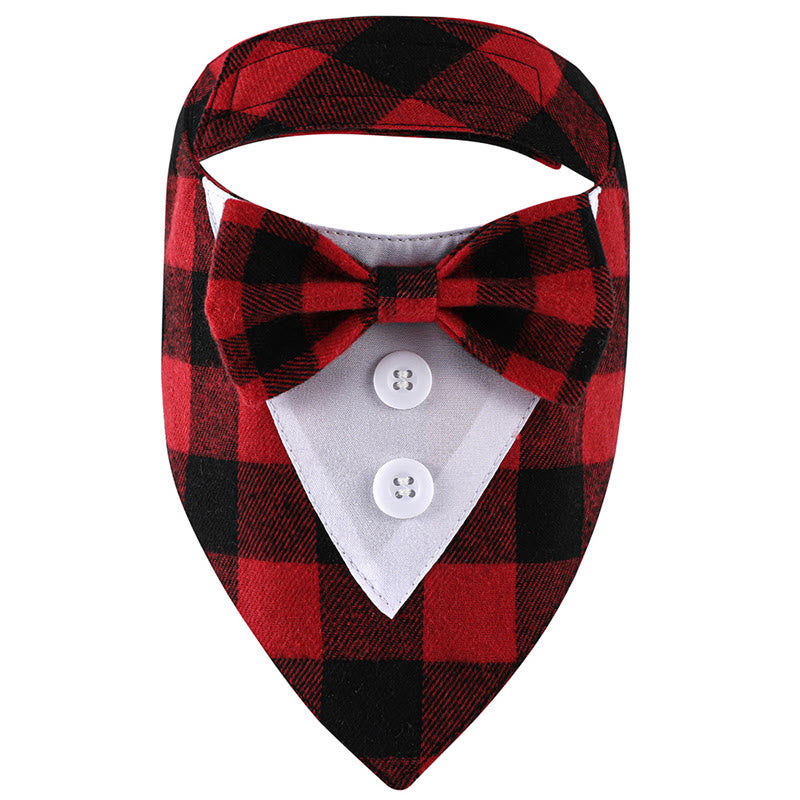 Bandana smoking pour chien avec noeud papillon