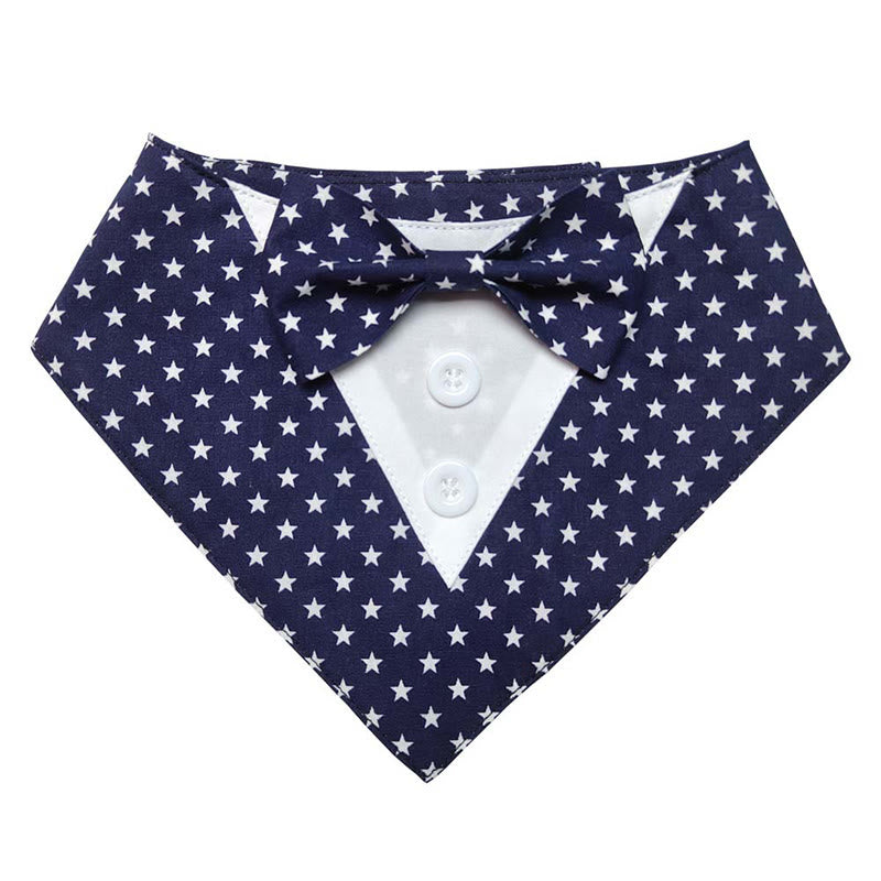 Bandana smoking pour chien avec noeud papillon