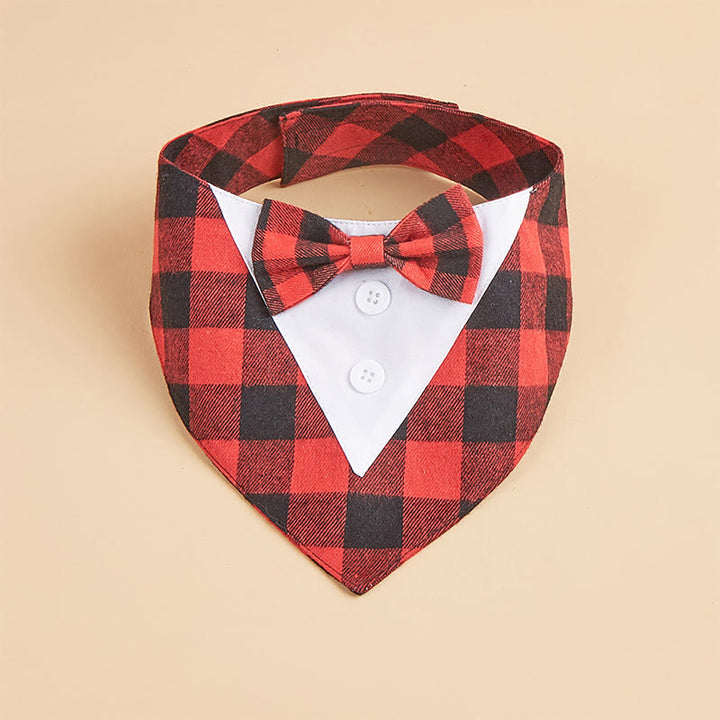 Bandana smoking pour chien avec noeud papillon