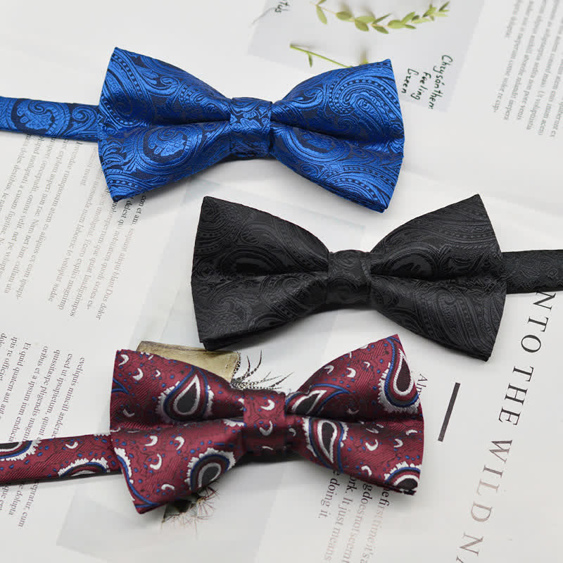 Nœud papillon élégant pour homme à motif cachemire vintage